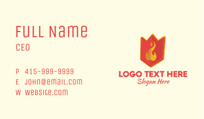 Medieval Fire Banner Business Card Image Preview