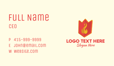 Medieval Fire Banner Business Card