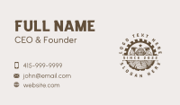 Wood Log Carpentry Badge Business Card Image Preview
