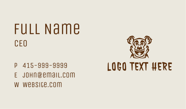 Gaming Grizzly Bear  Business Card Design Image Preview