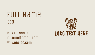 Gaming Grizzly Bear  Business Card Image Preview
