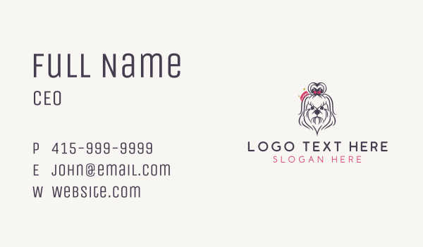 Pet Dog Grooming Business Card Design Image Preview