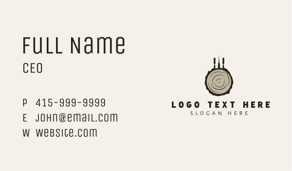 Lumber Wood Carving Tools Business Card Design Image Preview