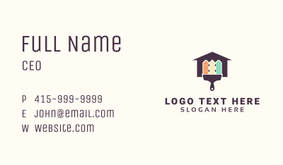 Home Fence Paint Brush Business Card Image Preview