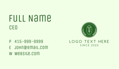 Flower Plant Badge Business Card Image Preview