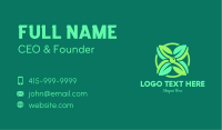 Green Mint Flower Business Card Design