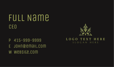 Organic Marijuana Leaf Business Card Image Preview