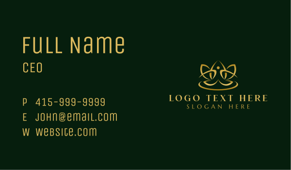 Lotus Wellness Meditate Business Card Design Image Preview