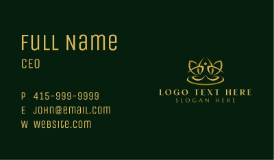 Lotus Wellness Meditate Business Card Image Preview