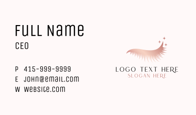 Beauty Eyelash Extension Business Card