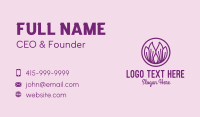 Violet Flower Petals  Business Card Design