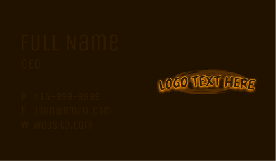 Graffiti Wall Paint Wordmark Business Card Image Preview