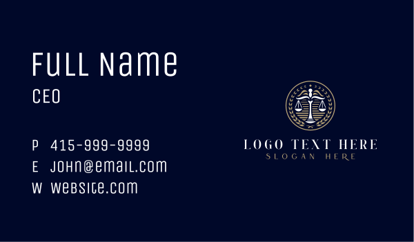 Lawyer Scale Justice Business Card Design Image Preview
