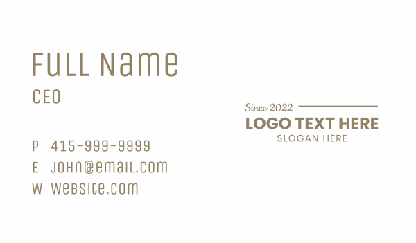 Generic Modern Wordmark Business Card Design Image Preview
