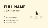 Crow Monocle Hat Business Card Design