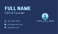 Navy Anchor Necktie  Business Card Image Preview