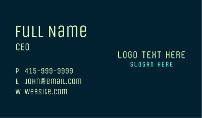 Digital Pixel Wordmark   Business Card Image Preview