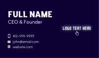 Bright White Wordmark Business Card Image Preview