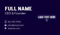 Bright White Wordmark Business Card Preview