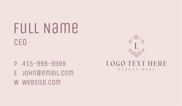 Floral Wedding Event Business Card Design Image Preview