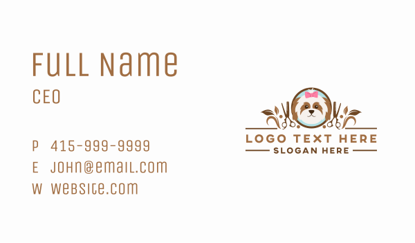 Dog Pet Grooming Business Card Design Image Preview