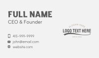 Underline Sports Wordmark Business Card Image Preview