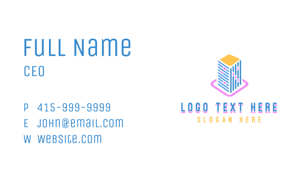 Vibrant Modern Cityscape Business Card Design Image Preview
