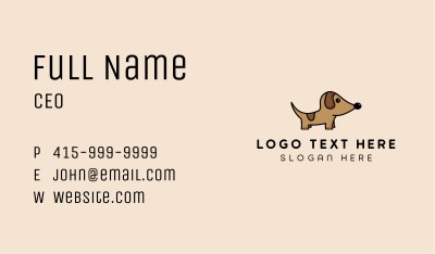 Dachshund Pup Dog  Business Card Image Preview
