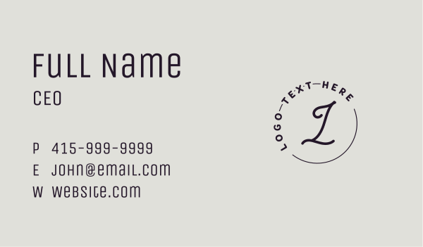 Dainty Beauty Letter Business Card Design Image Preview
