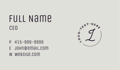 Dainty Beauty Letter Business Card Image Preview