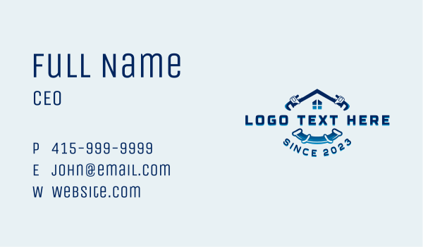 Plumbing Handyman Pipe Business Card Design Image Preview
