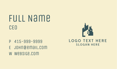 Geometric City Structure  Business Card Image Preview