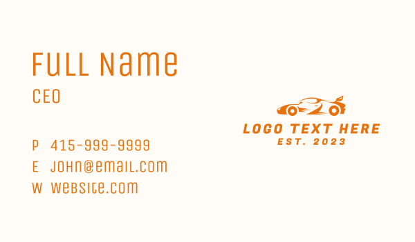 Racing Super Car Automobile Business Card Design Image Preview