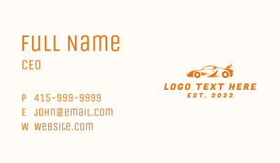Racing Super Car Automobile Business Card Image Preview