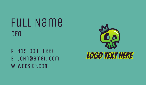 Skull King Graffiti  Business Card Design Image Preview