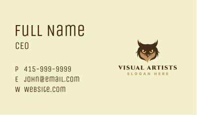 Wildlife Hunting Owl  Business Card Image Preview