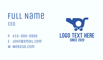 Blue Whistle Shopping Cart Business Card