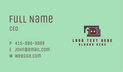 Abstract House Construction  Business Card Image Preview