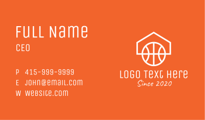 Basketball Home Couurt Business Card
