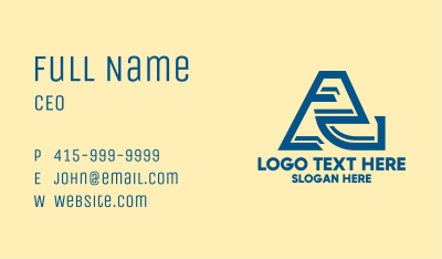 Professional Letter A Symbol Business Card