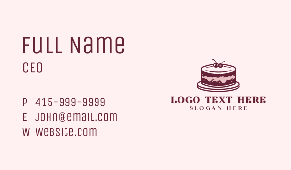 Sweet Cake Bakery Business Card Design Image Preview