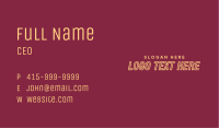 Generic Outlined Wordmark Business Card Image Preview