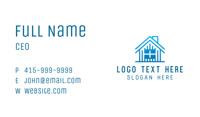 Blue House Architecture Business Card Image Preview