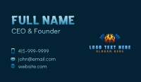 Fire Snowflake Conditioning Business Card Preview