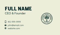 Backyard Gardening Rake Business Card Design