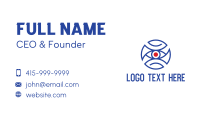 Blue Eye Centerpiece Monoline Business Card Image Preview