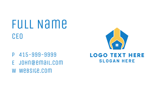 Wrench House Maintenance Business Card Design Image Preview