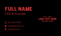 Scary Horror Wordmark    Business Card Image Preview