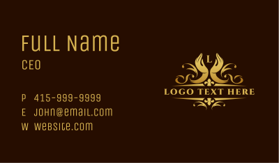 Royal Hand Ornate Crest Business Card Image Preview