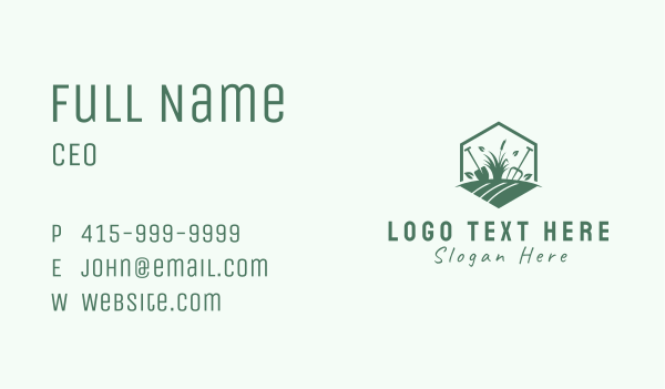 Landscaping Gardening Grass Business Card Design Image Preview